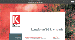 Desktop Screenshot of kunstforum-99.de